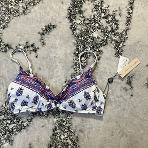 Anthropologie‎ Nanette Lepore Maharaja Floral Bikini Beach Top Womens Size M